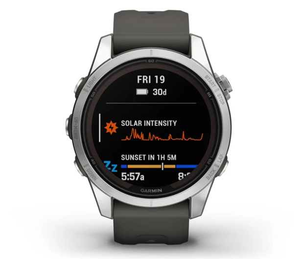 Garmin fenix 7S Pro Solar 42mm srebrny - 1150230 - zdjęcie 2